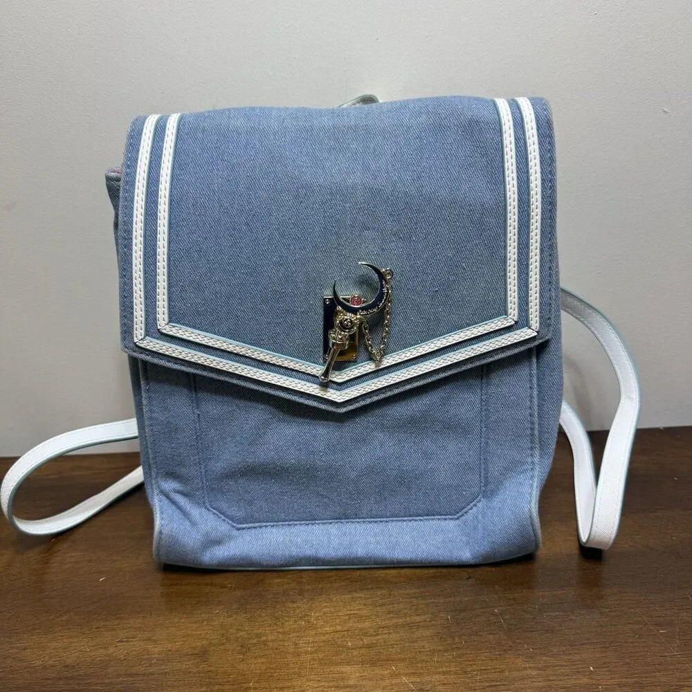Sailor Moon Backpack Samantha Vega Denim Blue Comic Con Kidcore Fantasy Anime